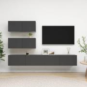 vidaXL TV-skåp 4 delar grå konstruerat trä