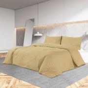 vidaXL Bäddset taupe 220x240 cm bomull