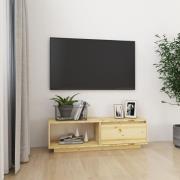 vidaXL TV-bänk 110x30x33,5 cm massiv furu