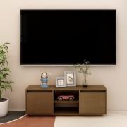 vidaXL Tv-bänk honungsbrun 110x30x40 cm massiv furu