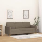 vidaXL 3-sitssoffa taupe 180 cm tyg