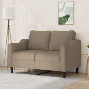 vidaXL 2-sitssoffa taupe 120 cm tyg