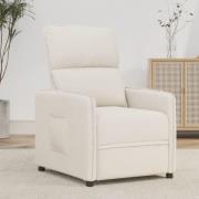 vidaXL Reclinerfåtölj Beige mikrofibertyg