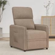 vidaXL Reclinerfåtölj taupe mikrofibertyg