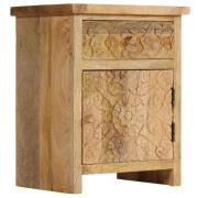 vidaXL Sängbord massivt mangoträ 40x30x50 cm