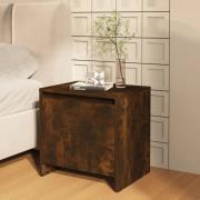 vidaXL Sängbord rökfärgad ek 45x34x44,5 cm konstruerat trä