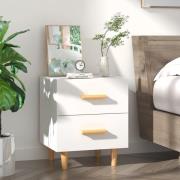 vidaXL Sängbord vit 40x35x47,5 cm