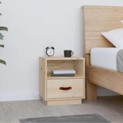 vidaXL Sängbord 40x34x45 cm massiv furu