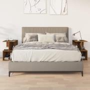 vidaXL Sängbord 2 st rökfärgad ek 35x35x55 cm konstruerat trä