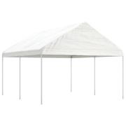 vidaXL Paviljong med tak vit 4,46x4,08x3,22 m polyeten