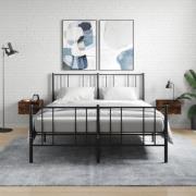 vidaXL Väggmonterat sängbord 2 st rökfärgad ek 35x35x20 cm