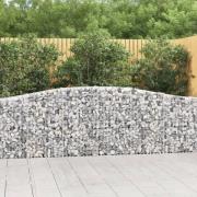 vidaXL Gabion bågformad 400x30x80/100 cm galvaniserat järn