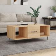 vidaXL Soffbord sonoma-ek 102x50x40 cm konstruerat trä