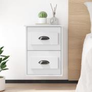 vidaXL Väggmonterade sängbord vit 41,5x36x53cm