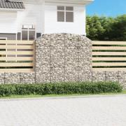 vidaXL Gabion bågformad 200x50x180/200 cm galvaniserat järn