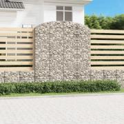 vidaXL Gabion bågformad 200x30x220/240 cm galvaniserat järn