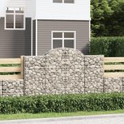 vidaXL Gabion bågformad 200x50x120/140 cm galvaniserat järn