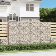 vidaXL Gabion bågformad 300x50x180/200 cm galvaniserat järn