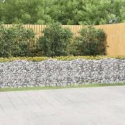 vidaXL Upphöjd planteringsgabion 800x100x100 cm galvaniserat järn