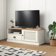 vidaXL Tv-bänk VIGO vit 106x40x40 cm massiv furu