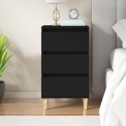 vidaXL Sängbord svart 40x35x70 cm konstruerat trä