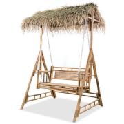 vidaXL 2-sits hammock med palmblad bambu 202 cm