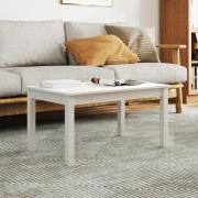 vidaXL Soffbord vit 80x50x40 cm massivt furu