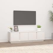 vidaXL Tv-bänk vit 140x40x40 cm massiv furu