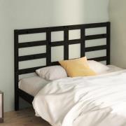 vidaXL Sänggavel svart 126x4x104 cm massiv furu