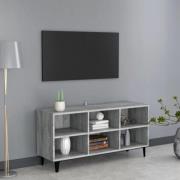 vidaXL TV-bänk med metallben grå sonoma-ek 103,5x30x50 cm