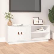 vidaXL Tv-bänk vit 105x34x40 cm massiv furu