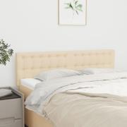vidaXL Sänggavel 2 st gräddvit 72x5x78/88 cm tyg