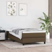 vidaXL Pocketresårmadrass mörkbrun 90x190x20 cm tyg