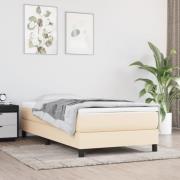 vidaXL Pocketresårmadrass gräddvit 100x200x20 cm tyg