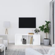 vidaXL TV-skåp vit högglans 100x35x40 cm konstruerat trä