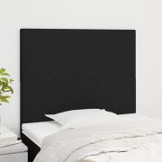 vidaXL Sänggavel 2 st svart 80x5x78/88 cm tyg