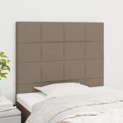 vidaXL Huvudgavlar 2 st taupe 100 x 5 x 78/88 cm tyg