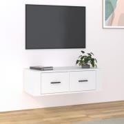 vidaXL Väggmonterad tv-bänk vit 80x36x25 cm konstruerat trä