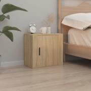 vidaXL Väggmonterat sängbord sonoma-ek 50x30x47 cm