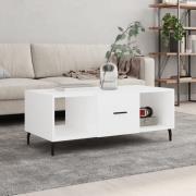 vidaXL Soffbord vit 102x50x40 cm konstruerat trä