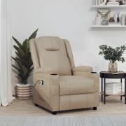 vidaXL Elektrisk reclinerfåtölj cappuccino konstläder