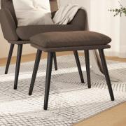 vidaXL Fotpall taupe 45x29,5x35 cm tyg