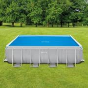 Intex Poolöverdrag solenergi blå 378x186 cm polyeten