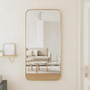 vidaXL Väggmonterad spegel guld 40x80 cm rektangulär