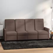 vidaXL reclinerfåtölj 4-sits taupe tyg