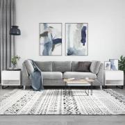 vidaXL Soffbord 2 st vit högglans 50x46x50 cm konstruerat trä