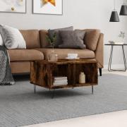 vidaXL Soffbord rökfärgad ek 60x50x36,5 cm konstruerat trä