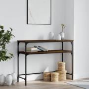 vidaXL Avlastningsbord brun ek 100x35,5x75 cm konstruerat trä