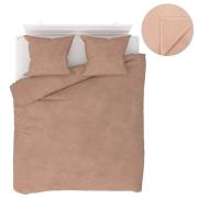 vidaXL Bäddset 5 delar fleece beige 200x200/60x70 cm