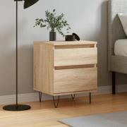 vidaXL Sängbord sonoma-ek 40x35x50 cm konstruerat trä